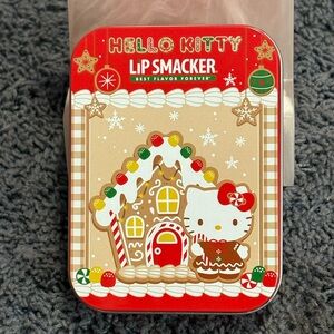 NWT Hello Kitty Lip Smackers Christmas themed tin container